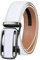 ITIEZY Cintura da uomo in pelle a cricchetto con fibbia automatica, taglia per adattarsi, 05 bianco., Waist 28-36