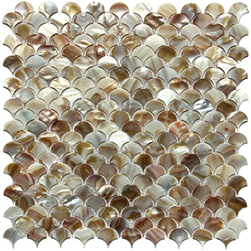 MOP Mother of Pearl Shell Fish Scale Tile Backsplash for Kitchen Bathroom Wall 10 Sheets Colorful