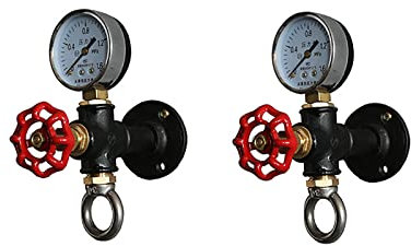 SXLSZ Noir Crochet Porte Manteau Mural Rétro Patère Murale Industriel Patère Porte Manteau Fer Pipeline Crochet de Manteau, pour Accrocher Clés, Peignoirs, Serviettes, Manteaux,2 pcs