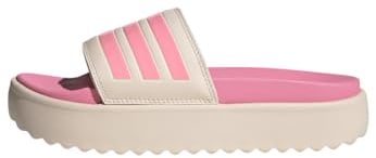 adidas Damen Adilette Platform Slides, Wonder Quartz/Beam Pink/Taupe Met, 42 EU