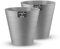 Homeshopa Plastic Waste Paper Bin, 6L Round Waste Basket Trash Can, Lightweight Rubbish Bin for Kitchen Bedroom Bathroom, Open-Top Design, Ourdoor Gargabe Container Dustbin, 2 Pack Grey