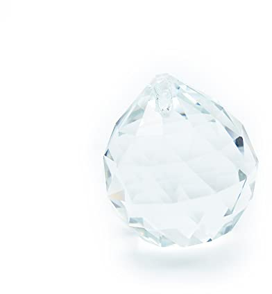 DOJA Barcelona | Feng Shui Kugel | 4cm | 2er Pack | Facettierte Kristallkugel | Dekorative Glaskugel zur Reinigung des Hauses von schlechten Energien | Kronleuchter Anhänger, Gartendekoration