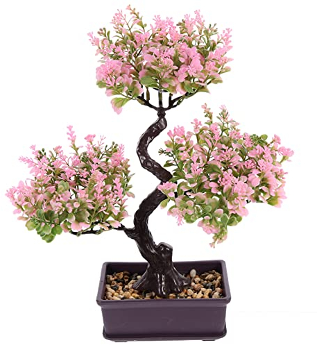 YARNOW Künstliche Bonsai Pflanze Im Topf Dekorative Kunstpflanze Für Zuhause Büro Und Wohnzimmer Simulation Grüner Pflanzen Für Tischdeko Und Innenraumgestaltung Fake Potted Plants