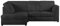 Furnishings For Less UK New Luxor Fullback Black Jumbo Cord 3-4 Seater Corner Sofa Black Corduroy LHF (Left Hand Facing)