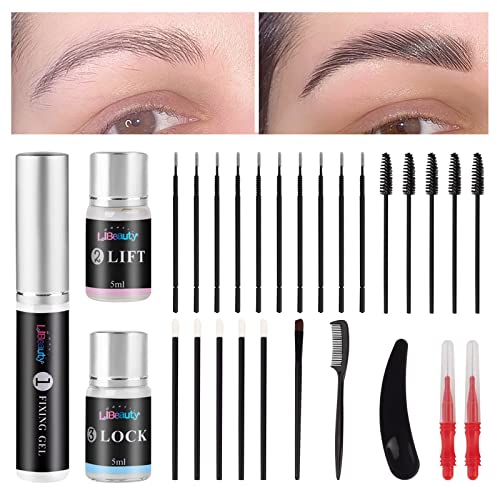Libeauty Augenbrauen Lifting Set, Augenbrauen Laminierung Set, Brow Lifting Set, Einfach Zu Verwenden Und Hält Bis Zu 6 Wochen, für Die Häusliche Pflege Und Salons