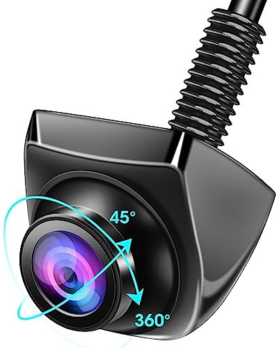 AHD 1080P Reverse Camera: 360°+45° Adjustable Rear View with 170° Wide Angle Reversing/Front cameras-IP69 Waterproof Parking-Universal 12V-24V for Car/Truck/SUV/Van