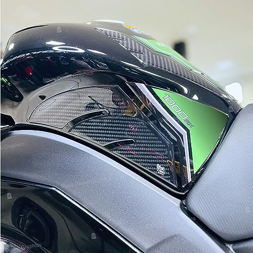 BLACK DOVES GRAPHICS 3D-Aufkleber Tankseitenschutz für Kawasaki Ninja 1000 SX 2020-2022 (Harz, Wasserfest, Einmalgebrauch)