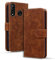 Rosbtib Coque pour Huawei P30 Lite/Nova 4E Premium PU Cuir Housse avec Fermeture Magnétique Stand Fonction Flip Cover Mandala Gaufrage Huawei P30 Lite/Nova 4E - Marron