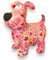 Pomme Pidou Spardose Hund Hugo Blumen Motiv in rosa Sparschwein aus Keramik mit Tiermotiv H20,2 x B10,5 x T19 cm farbenfrohe Sparbüchse als Geschenkidee