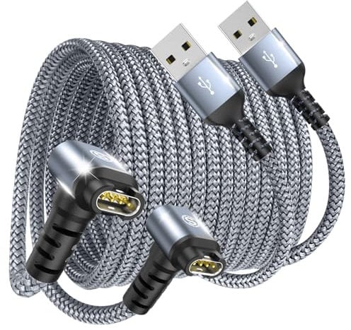 Garmin Watch Charger Cable Right Angle [2-Pack,4ft] Compatible with Garmin Forerunner 965 955 945 55,Vívoactive 5 4s 3,Fenix 8 7 7X Pro 6 6X 5,Venu Sq 3 2S,Approach S70 S62 S60,Epix Instinct Tactix