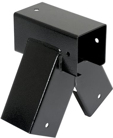 TRIBECCO Schaukelverbinder 90°, Verbindungsstück 90/90 mm aus pulverbeschichtetem Stahlblech für Gartenschaukel, stabile Dreieck-A-Form, mit Montageöffnungen Ø 10 mm