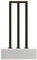 SCGSJZH M-förmige Handläufe, rutschfestes Treppengeländer, bodenmontage schmiedeeisernes Geländer für Innen, Außen, Dachboden, Balkon, Korridor, Villa, Schwarz (65cm)