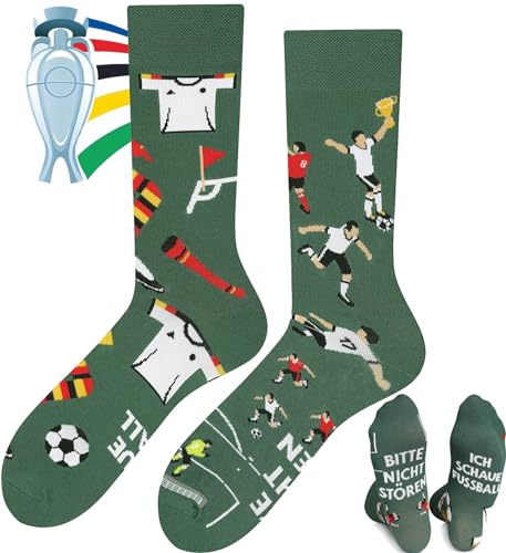 TODO Fussball Socken Männer, Deutschland Fußball Socken, Fussball Geschenke, Fanartikel Europameisterschaft, Fußballsocken Herren, Fussballsocken 43-46