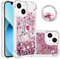 QIWEIQING Coque pour iPhone 14, Coque Housse Etui Élégante Case Silicone TPU Fine Souple Coloré Antichoc Étui Coque avec Anneau Bague Ring Support Coque pour iPhone 14/13 6.1.Rose Gold YBH