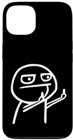Hülle für iPhone 13 Strichmännchen tshirt Strichmännchen zeigt Mittelfinger
