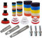 48pcs Polishing Buffing Pad Kit Mix Size with 5/8-11 Thread Backing Pad Adapters Buffering Kit Sponge for Angle Grinder & Drill Polishing,Sanding,Waxing,Buffing (Drill & Angle Grinder)