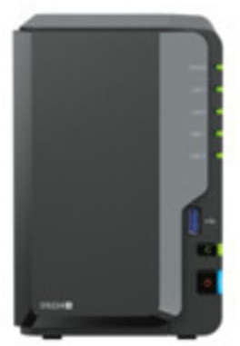 Synology DS224+ Station de disque NAS 2 baies (Intel Celeron J4125 4-Core 2,0 GHz, 2 Go DDR4 RAM 2 x RJ-45 1 GbE LAN) 4 To avec 2 disques durs de 2 To