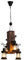 PUDLOR Vintage PenVerletzenuchte, 4 Köpfe Lantern Kronleuchter E27 Kronleuchter Holz Höhenverstellbar Metall Antike Industrielle PenVerletzenuchte Loft Wohnzimmer Schlafzimmer Cafe Beleuchtung