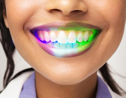 FIESTAS GUIRCA Mundschutz mit LED, mehrfarbig, Mundschutz für Halloween und Lichterpartys, ideal für Kostüme für Erwachsene, Unisex, Weiß