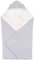 LIONELO Travel Swaddle Blanket Couverture Chaude pour Siège Auto, Porte-bébé, Poussette Toute l'Année Couverture Douce pour Bébé 90x90 cm Fermeture Velcro, 100% Coton (Grey)
