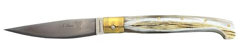 ARMERIAONLINE SINCE 1999 Coltello Artigianale Sardo Pattada Tascabile Manico In corno da Collezione Sardegna Fatto a Mano Coltellino Size : Manico 11cm Lama 9cm