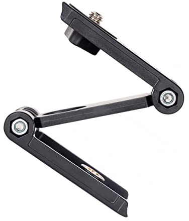 Faltbare Z-schwenk Kamerahalterung aus Kunststoff, Schwarz | Mobile Phones und Action Sports Kameras, Pan Tilt Funktion, Passend für Video Track Slider