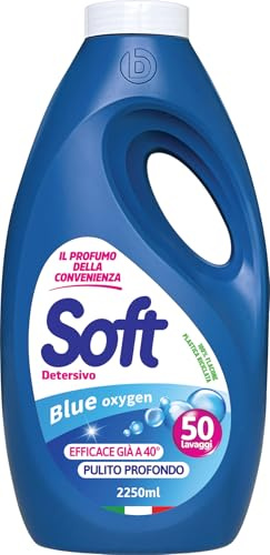 Soft Detersivo Lavatrice Liquido Blue Oxy 50 Lavaggi 2250ml, 2250ml