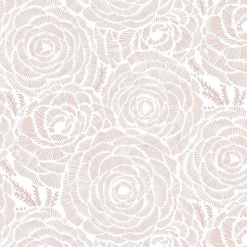 CiCiwind Self-Adhesive Pink Floral Wallpaper 41CM×10M, Waterproof & Removable Vinyl Film for Walls and Furniture
