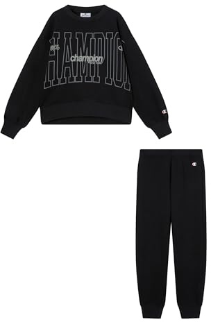 Champion Legacy-Sweatanzug für Mädchen, Schwarz, L