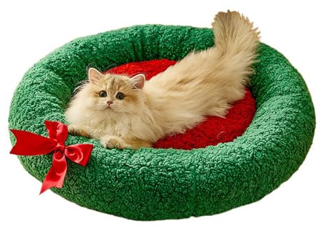 Weihnachts Katzen-Hundebett, Wärmendes Katzenbett, Schlafplätze & Möbel Für Hunde, Katzen Weihnacht Plüsch Haustierbett, Hundekissen, Katzen Schlafsofa Weihnachtsbaum Haustierbett Für Katzen Hunde