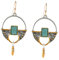 OATIPHO Pendientes Vintage Largos De Doble Para Mujer Aretes Colgantes Elegantes Con Diseño Clásico y Detalles Minerales
