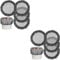 BESPORTBLE 2 Juegos Tapa del Cubo Agua De Lluvia Dispensador De Bebidas con Grifo Bol Tanques Papelera Grifo Exterior Neto Cesta De Filtro De Fregadero De Cocina Black Poliéster 4 Uds * 2