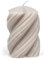 Riviera Maison Kerze Beige, Gedrehte Stumpenkerze, Dekokerze Heimdekoration - Twister Stumpfe Kerze 9 cm - Paraffin - (ØxH) 6,5x9