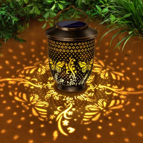 Schmetterling Solarlaternen für den Garten Lichter Außen Wasserdicht, Solarleuchte Dekorative Gartenornamente Outdoor Perfekte Schmetterling Geschenke für Frauen Mama Oma