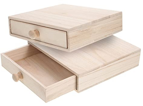 OFFIGAM Box Teebox Geschenkbox Dekorative Küchenorganisatoren Und Aufbewahrung Teebeutelhalter Teebeutel Teebehälter Basteln Unvollendet Dekorieren Teehalter Organizer Vintage Retro