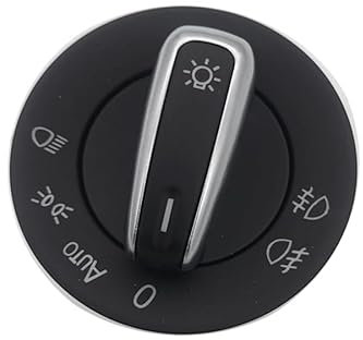 Interruttore luce auto 1 pezzo faro 5ND941431B compatibile con VW Golf Plus Golf 6 Golf Eos Scirocco Tiguan Touran Caddy Passat B6 Jetta interruttore faro auto interruttore luce principale