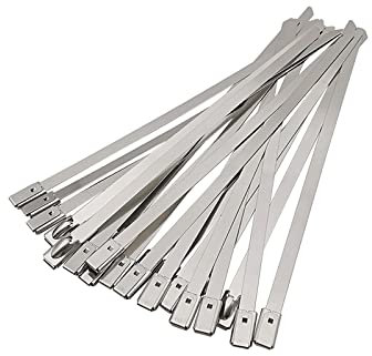 EYRMQWJPC Brida Metalica Grande Bridas de Acero Inoxidable autoblocantes de 4,6 mm for Escape (10/20 Unidades, 100-400 mm)(10Pcs 4.6x400mm)