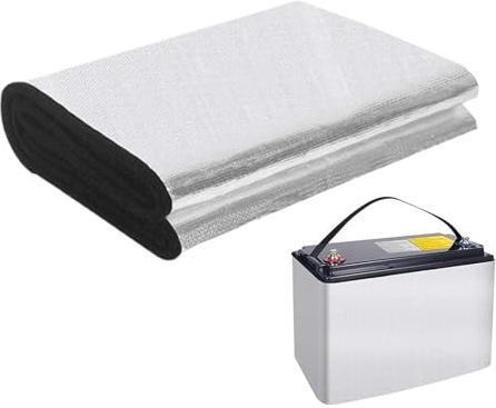Housse Isolante Pour Batterie De Voiture, Bouclier Flexible Ignifuge, Enveloppe De Protection Thermique Pour Batterie De 40,16 × 7,09 Pouces Pour Bateaux Remorques VTT Motos Tondeuses À Gazon