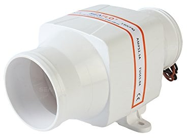 Seaflo 130 CFM 12V 75mm Inline Blower Fan