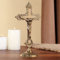Hashcart® Messing-Kruzifix-Kreuz mit Ständer, Jesus-Dekor, katholisches Dekor, Messing-Jesus-Christus-Statue für Zuhause, Büro, Kirche, christliche Dekoration [15,2 cm]