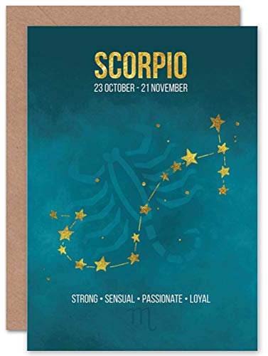 Wee Blue Coo Skorpion Sternzeichen Astrologie Tierkreis Geburtstagskarte