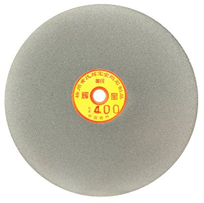 Sourcingmap 180mm 7-inch Grit 400 Diamond Coated Flat Lap Disk Wheel Grinding Sanding Disc