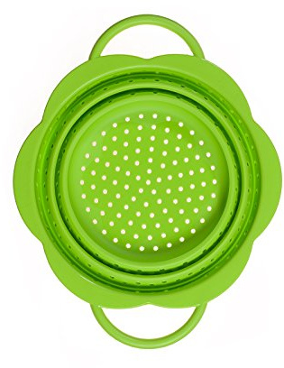 Kochblume Faltsieb S | Premium-Silikon | Hitzebeständig | Spülmaschinenfest | Platzsparend | Farbe: limette