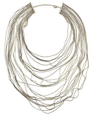 inSCINTILLE Tre ori Collana donna multifilo con catene a palline placcato