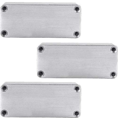 Mintice 3 Stück Pro 1590G Stil 100x50x25mm Aluminium Metall Stomp Box Gehäusegehäuse Gitarreneffektpedal