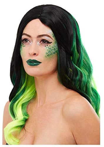 Smiffys Smiffys Make Up FX, Reptilien Aqua Set, Grün, Gesichtsfarben, Schablone, Edelsteine, Glitzer & Applikatoren
