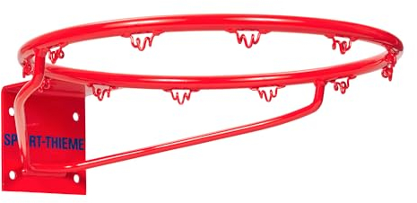 Sport-Thieme Basketballkorb Standard 2.0 | Indoor und Outdoor | DIN EN 1270 Zertifiziert | Stahl-Vollmaterial | Inkl. Basketballnetz | 45 cm Korbdurchmesser | Orange