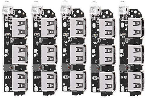 5Pcs 5V 2.1A Power Bank Charger Module 3 USB Charging Port Mobile Circuit Board DIY USB Power Bank Board