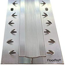 Exclusive Range - Carpet to Carpet Double Trim Door Bar Threshold - Transition Threshold Strip - Metal Gripper Dual Plate Joins Carpets at Doorways/Fills The Gap - Silver Colour