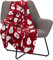 Celebright Weihnachts-Fleece-Überwurf, groß, 127 x 152 cm, Flauschige Mikrofaser-Decke, Überwurf für Bett, Sofa, Couch, Plüsch, kuschelig, Winterwärmer, Schneemann-Rot